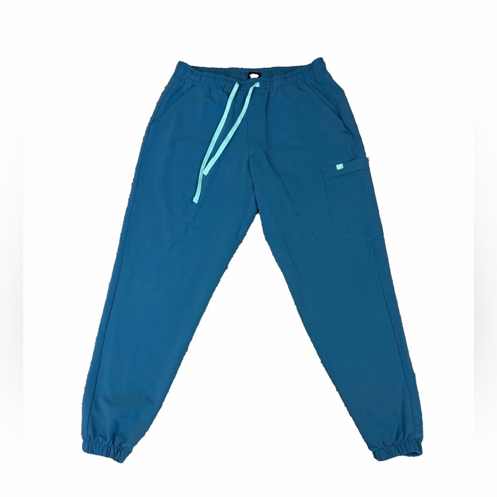 Garde Malade Mens Large Teal Athletic Stretch Scrub Pants